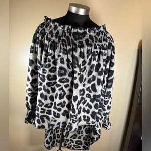 Black and Gray Patterned Garment